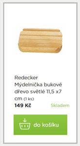 Mýdelnička Redecker bukové dřevo