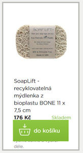 Mýdlenka SoapLift z bioplastu udržuje správnou strukturu mýdla.