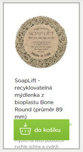 Mýdlenka SoapLift z bioplastu udržuje správnou strukturu mýdla.